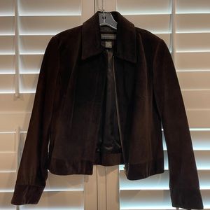 Banana Republic Suede dark brown jacket used